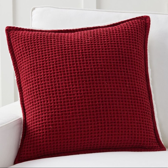 Pottery Barn Bedding Pottery Barn Waffle With Sherpa Back Pillow